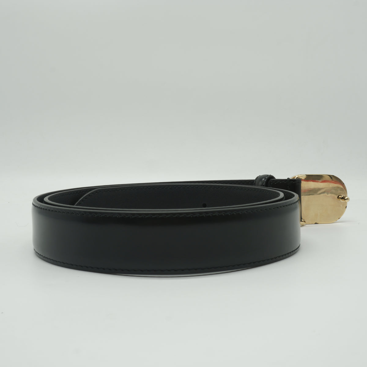 Gucci Vintage Oval Logo Plaque Belt