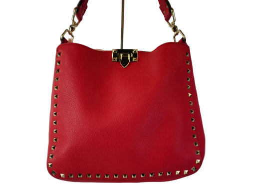 Valentino Hobo Rockstud Fuschia Pink