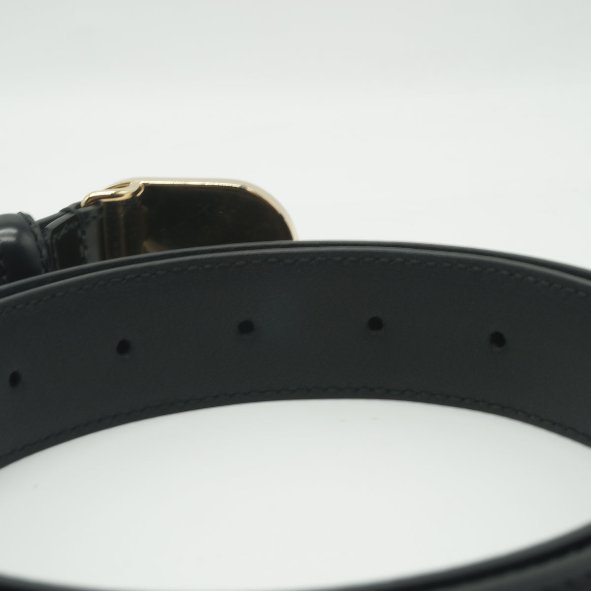 Gucci Vintage Oval Logo Plaque Belt