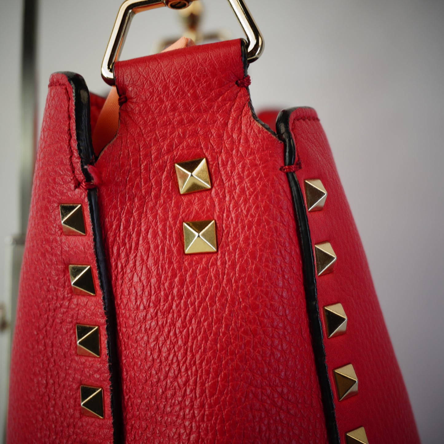 Valentino Hobo Rockstud Fuschia Pink