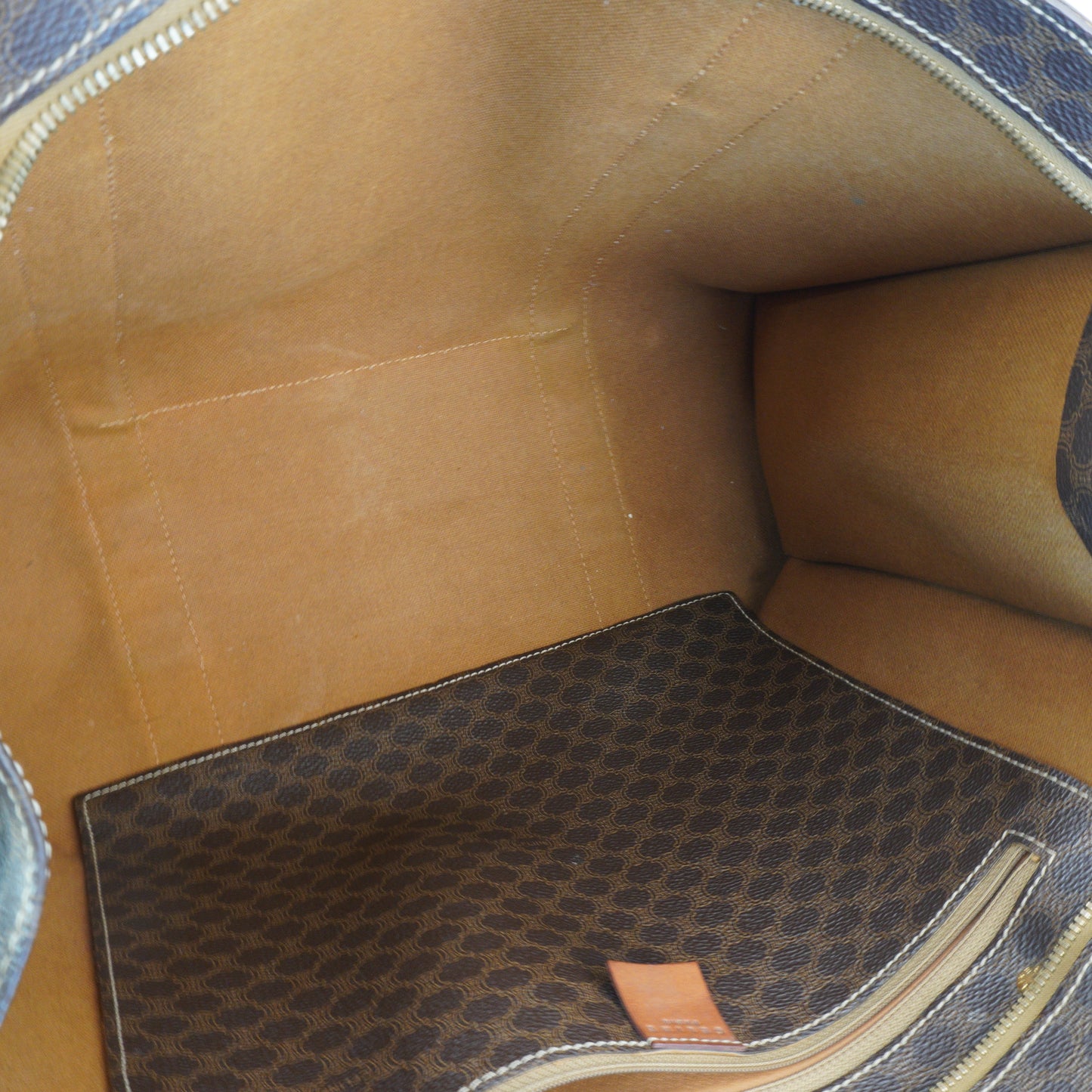 Celine Vintage Macadem Pattern Large Tote Bag GHW