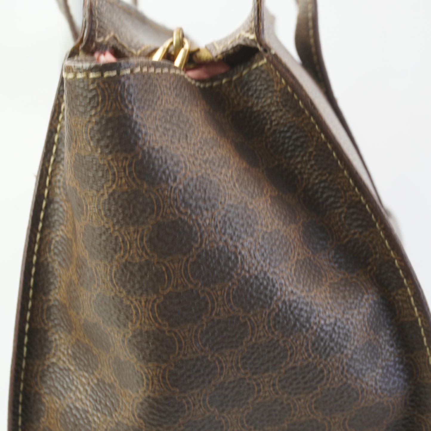 Celine Vintage Macadem Pattern Large Tote Bag GHW