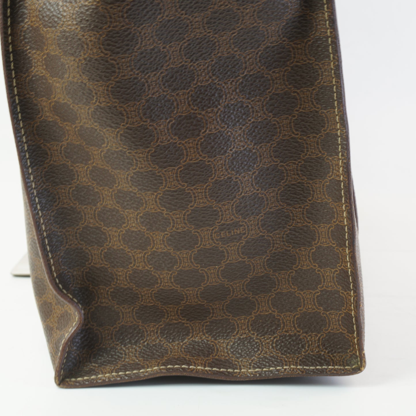 Celine Vintage Macadem Pattern Large Tote Bag GHW