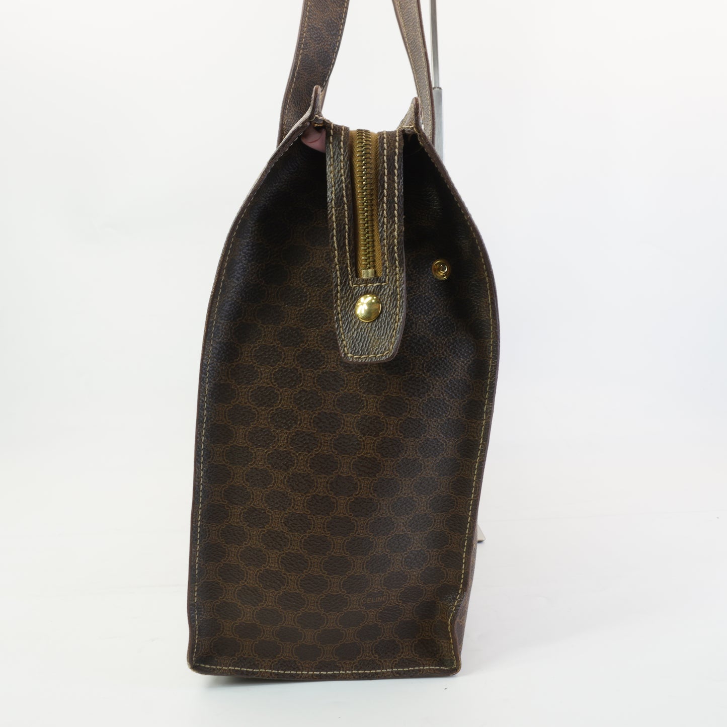 Celine Vintage Macadem Pattern Large Tote Bag GHW
