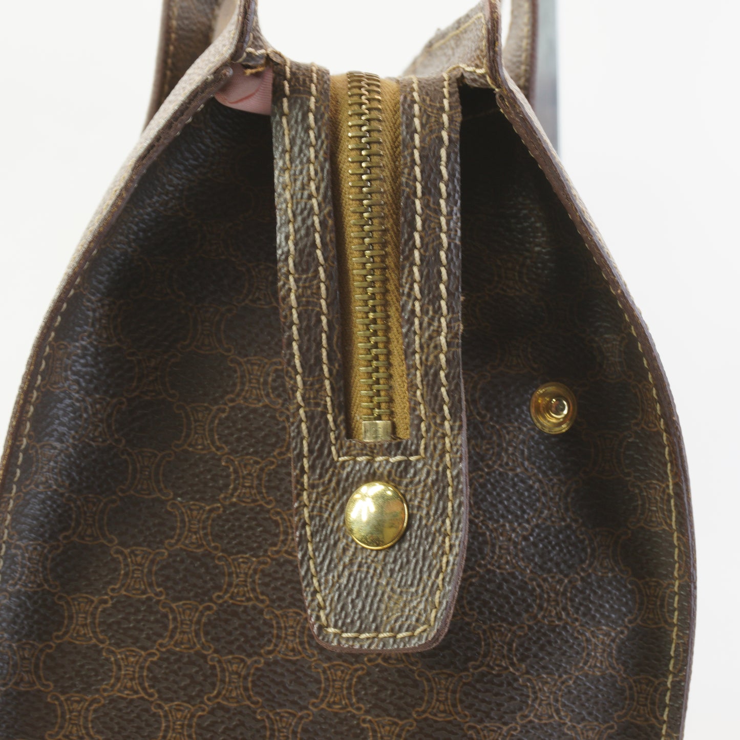 Celine Vintage Macadem Pattern Large Tote Bag GHW
