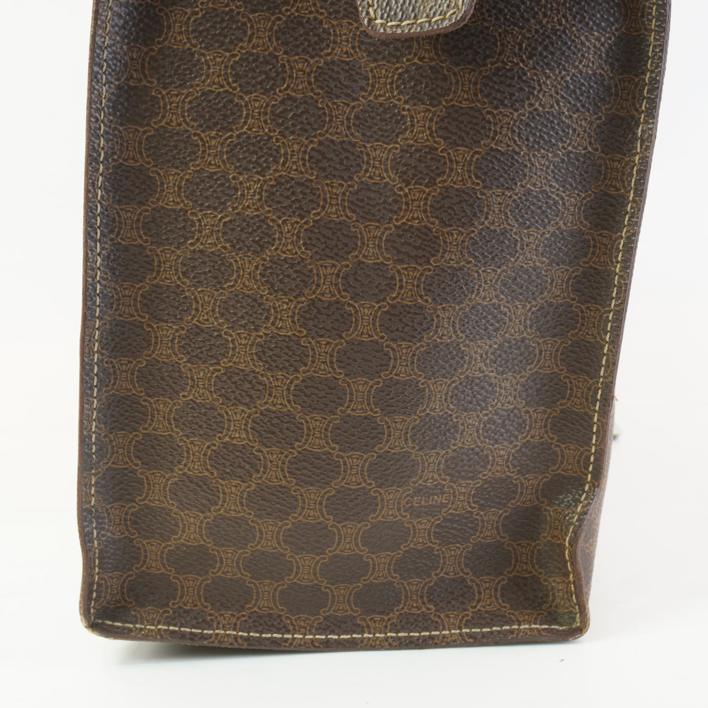 Celine Vintage Macadem Pattern Large Tote Bag GHW
