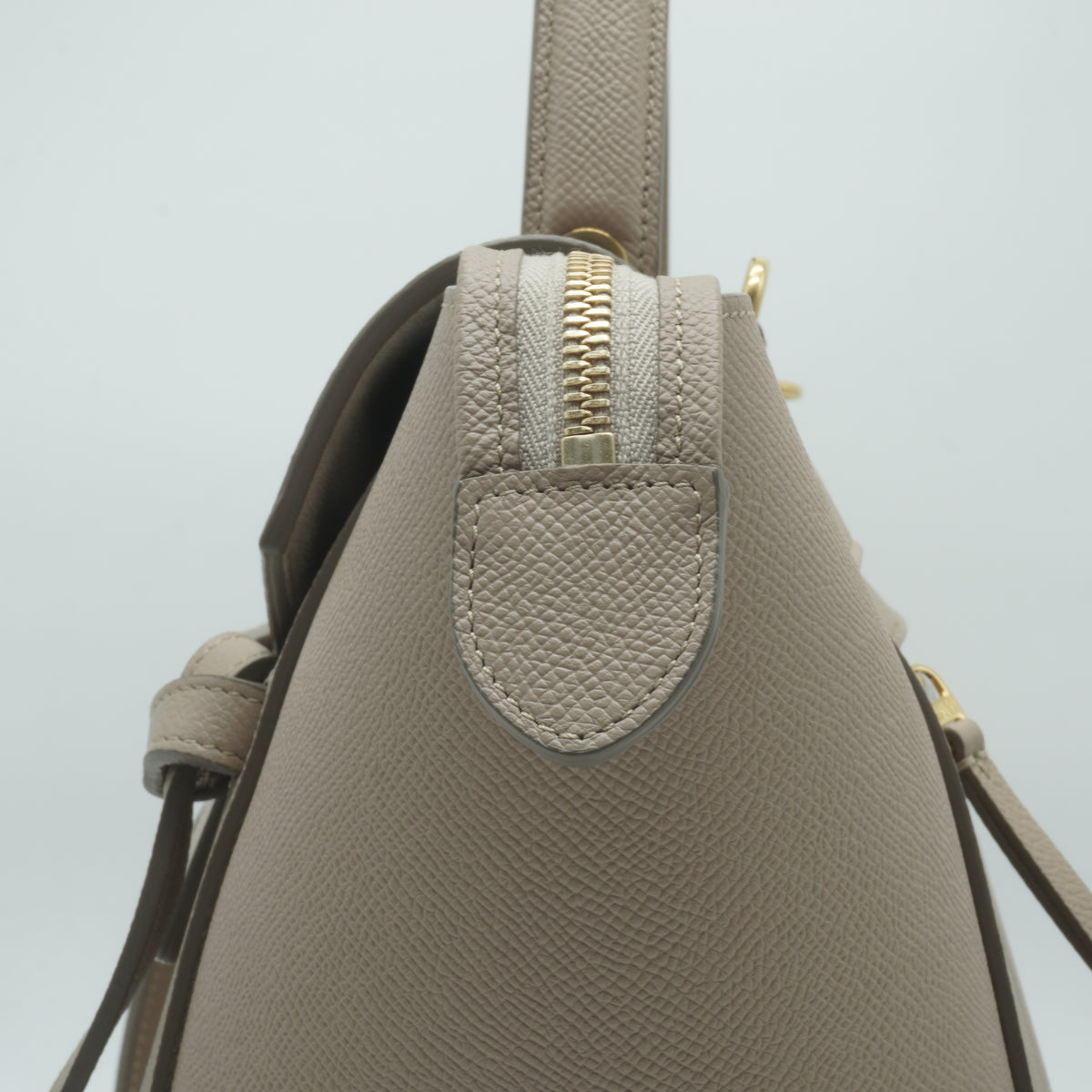 Celine	Grained Calfskin Belt Bag Small Beige GHW