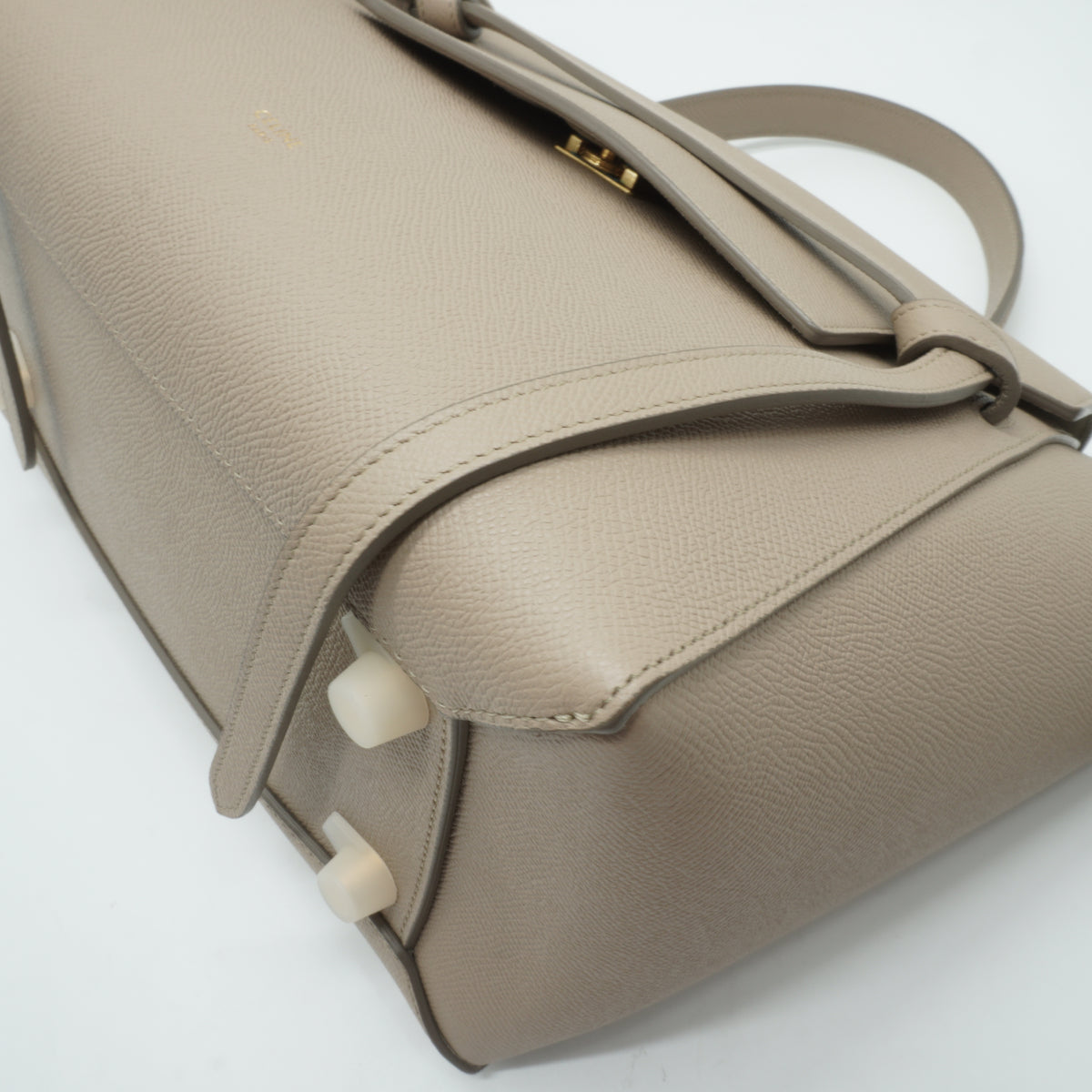 Celine	Grained Calfskin Belt Bag Small Beige GHW