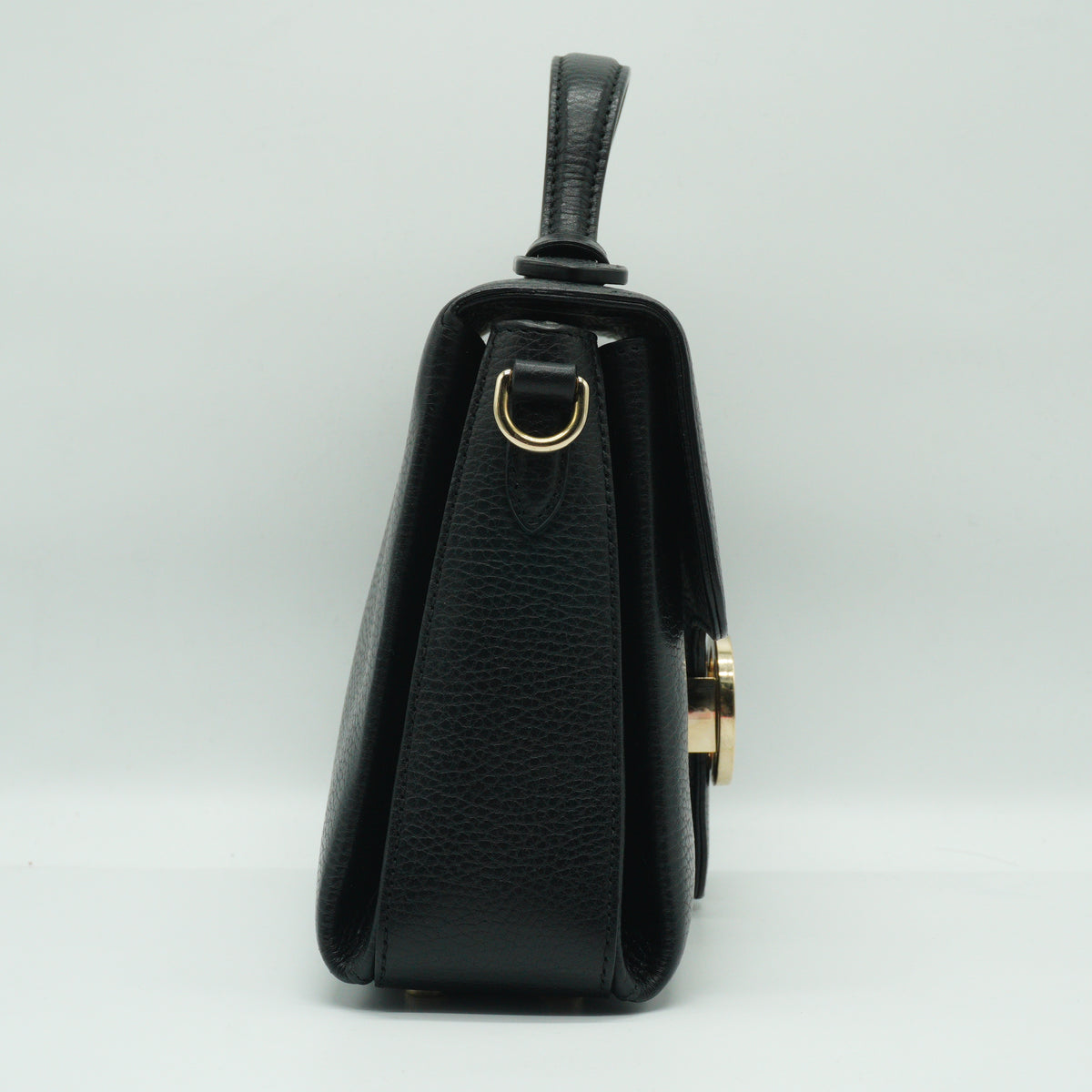 Gucci	GG Interlocking Top Handle Small Crossbody Black Bag SHW