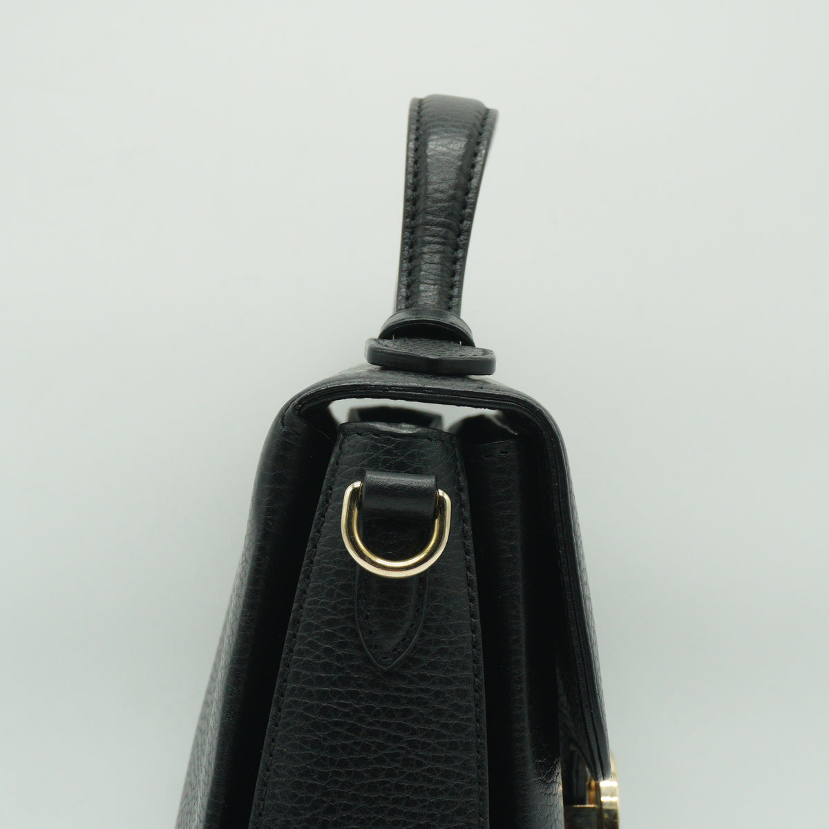 Gucci	GG Interlocking Top Handle Small Crossbody Black Bag SHW