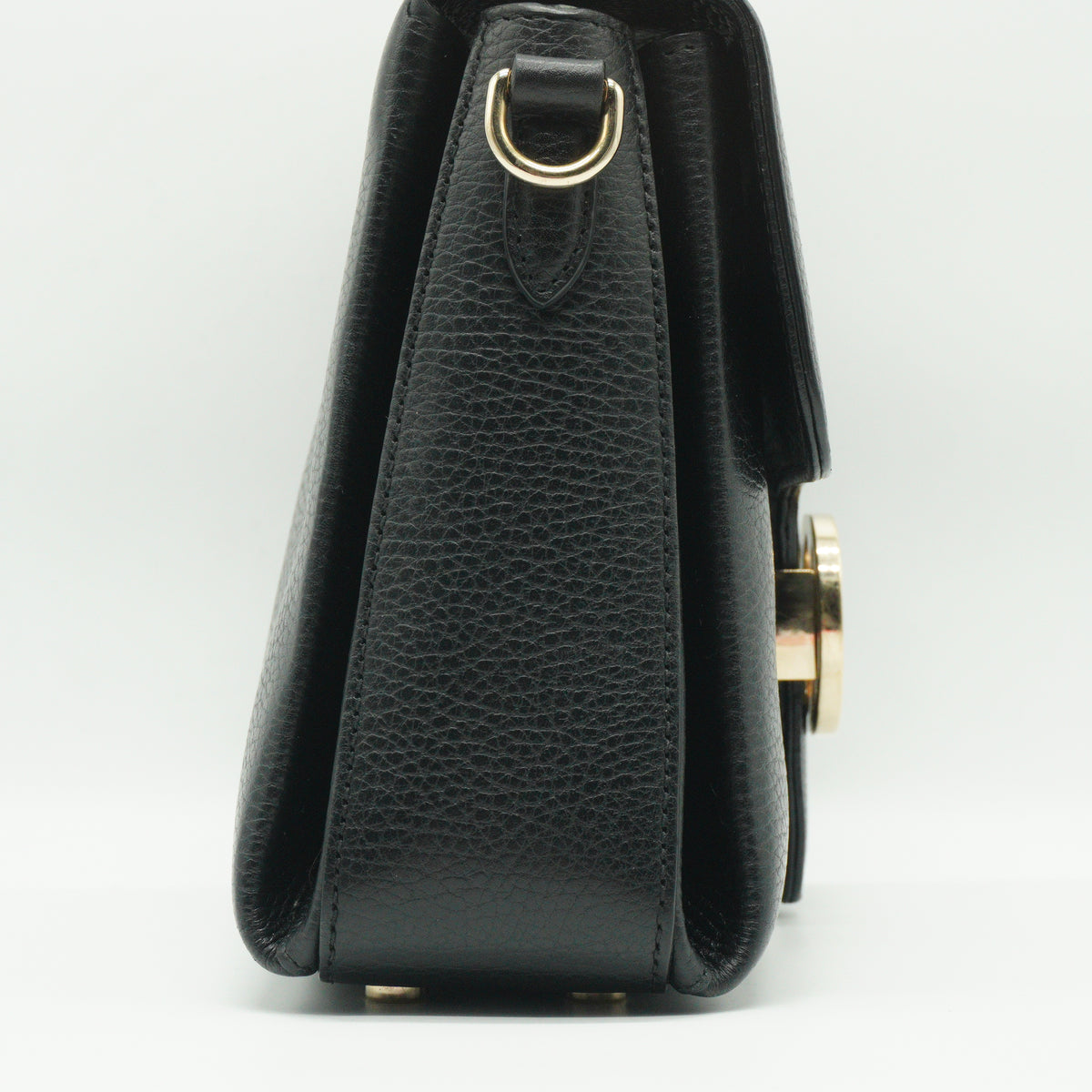 Gucci	GG Interlocking Top Handle Small Crossbody Black Bag SHW