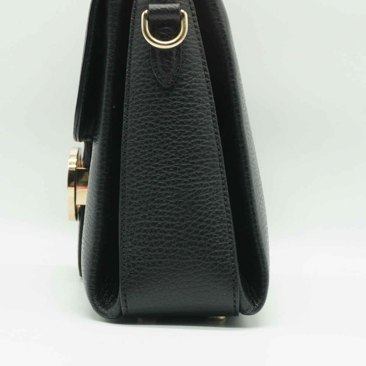 Gucci	GG Interlocking Top Handle Small Crossbody Black Bag SHW