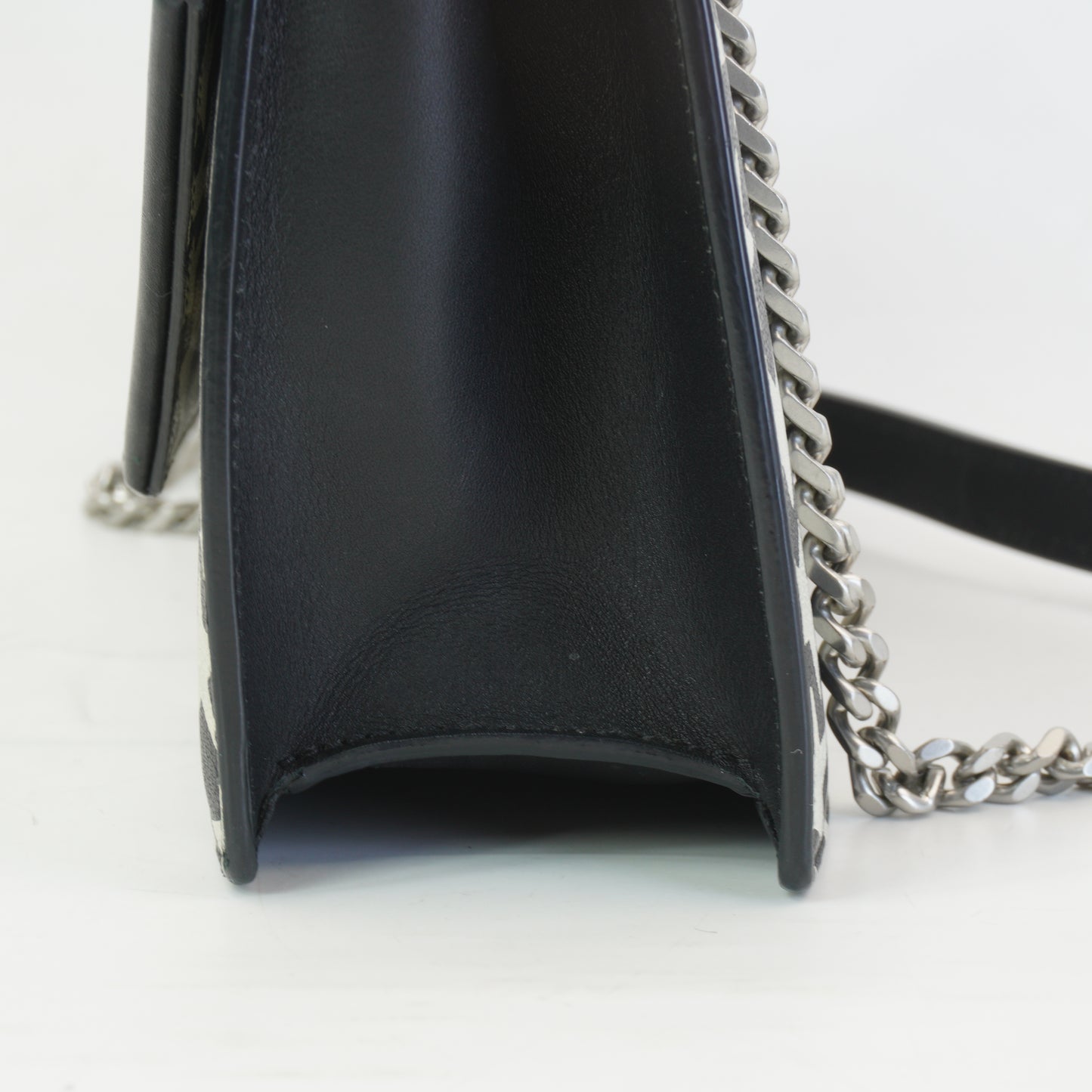 YSL	Star Pattern Bag Mini Black & White SHW