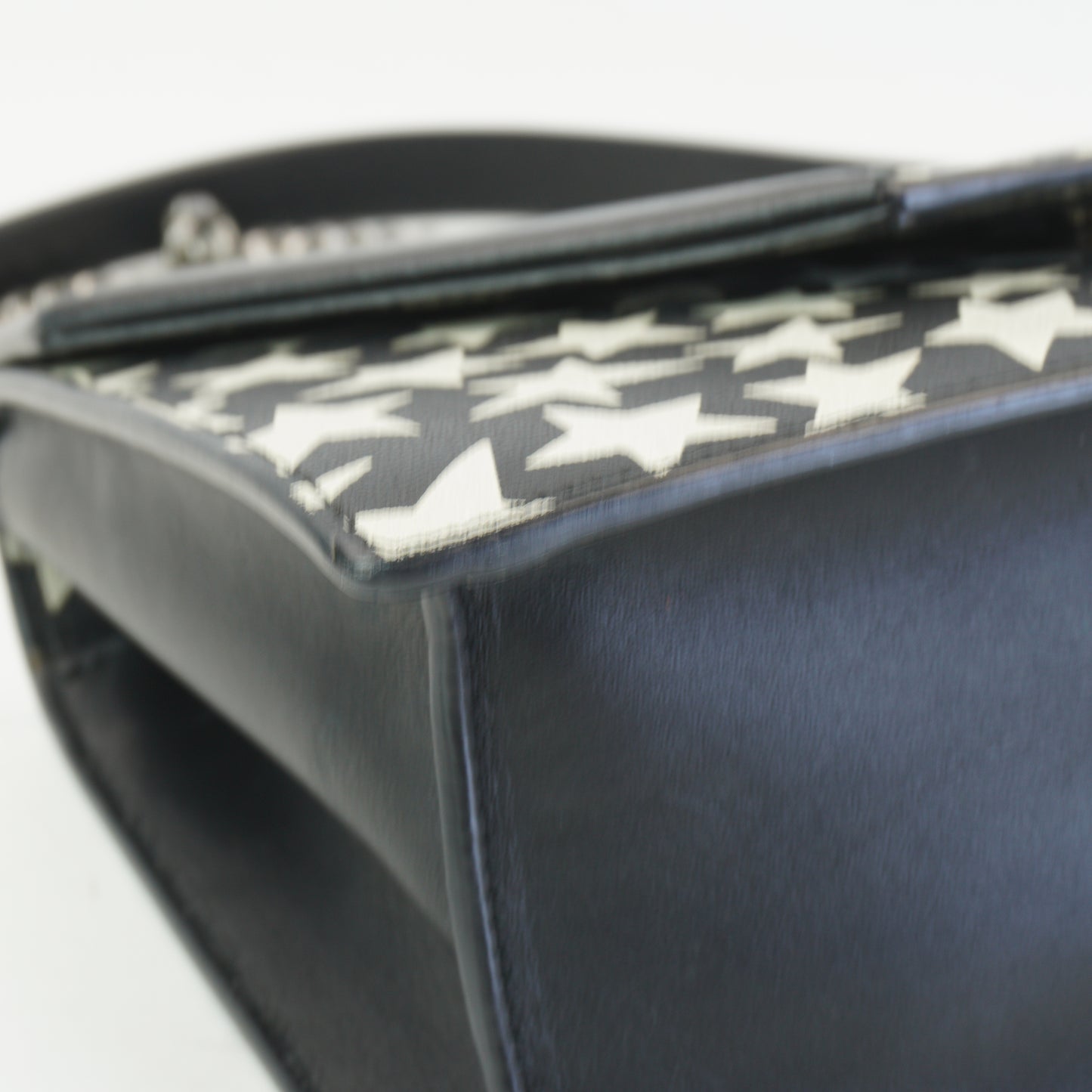 YSL	Star Pattern Bag Mini Black & White SHW