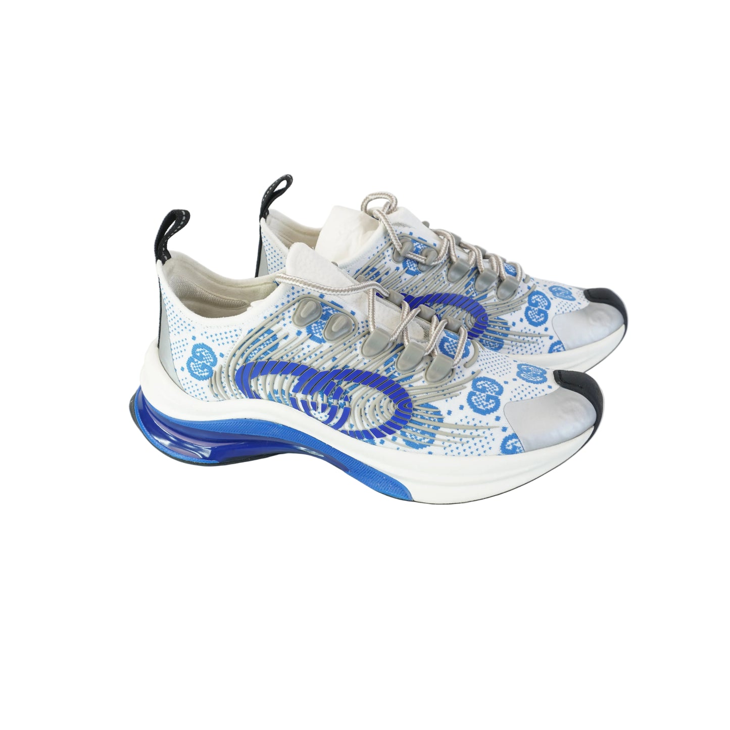 Gucci Run Technical-Knit Sneakers White/Blue size 36