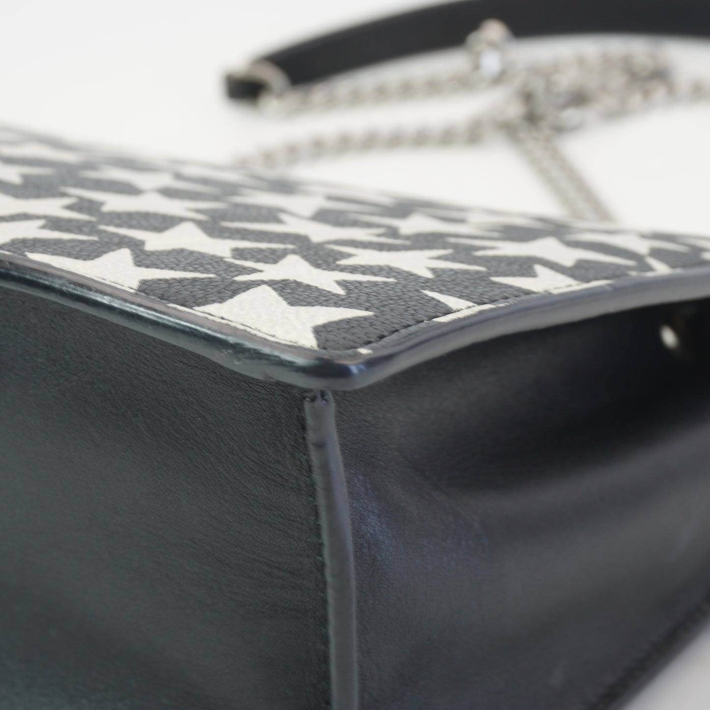 YSL	Star Pattern Bag Mini Black & White SHW