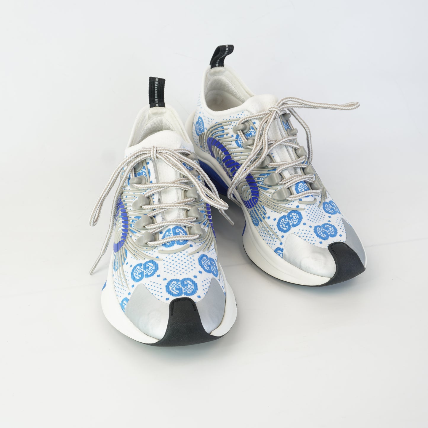 Gucci Run Technical-Knit Sneakers White/Blue size 36