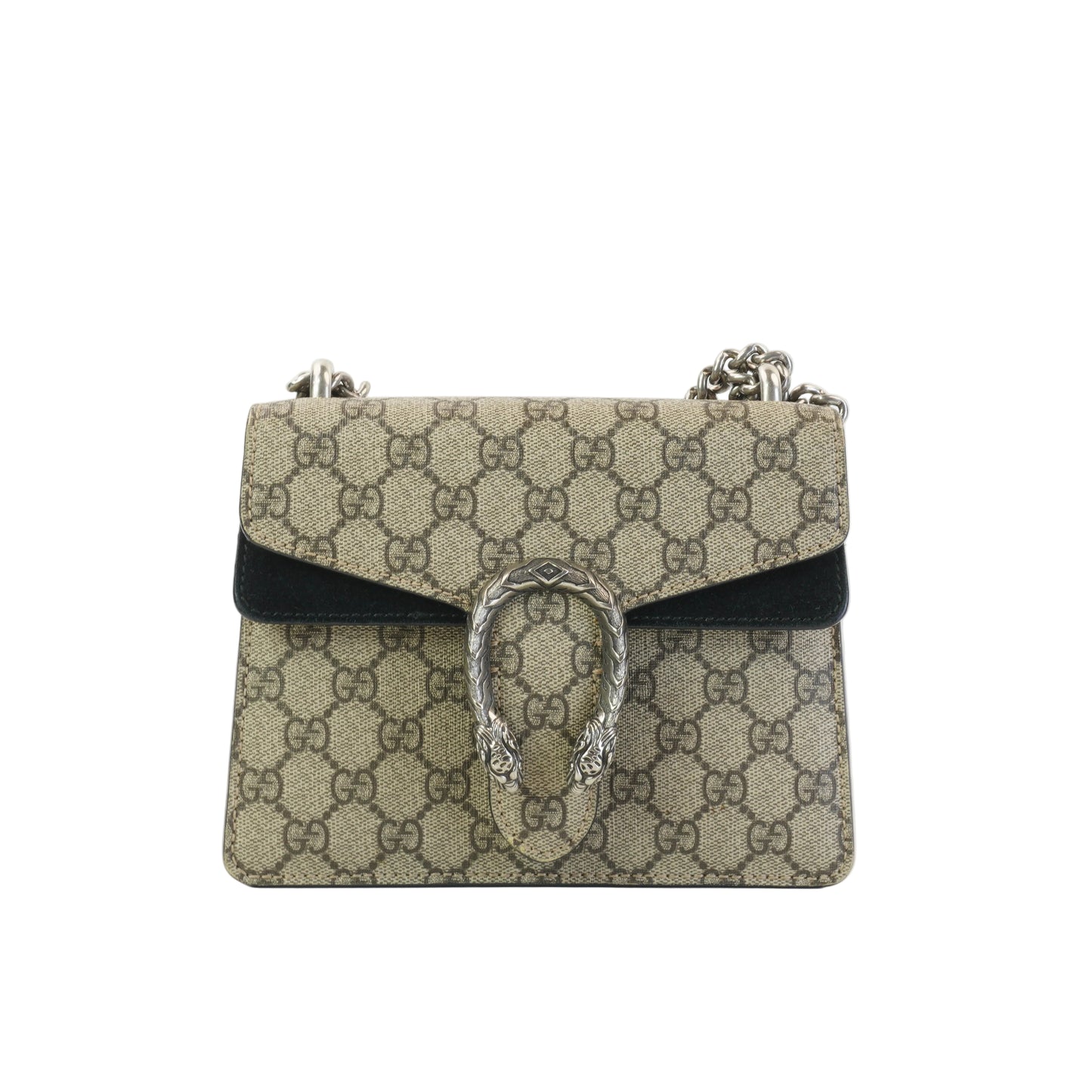Gucci Dionysus Gg Supreme Beige and Ebony Canvas with Black SHW Small