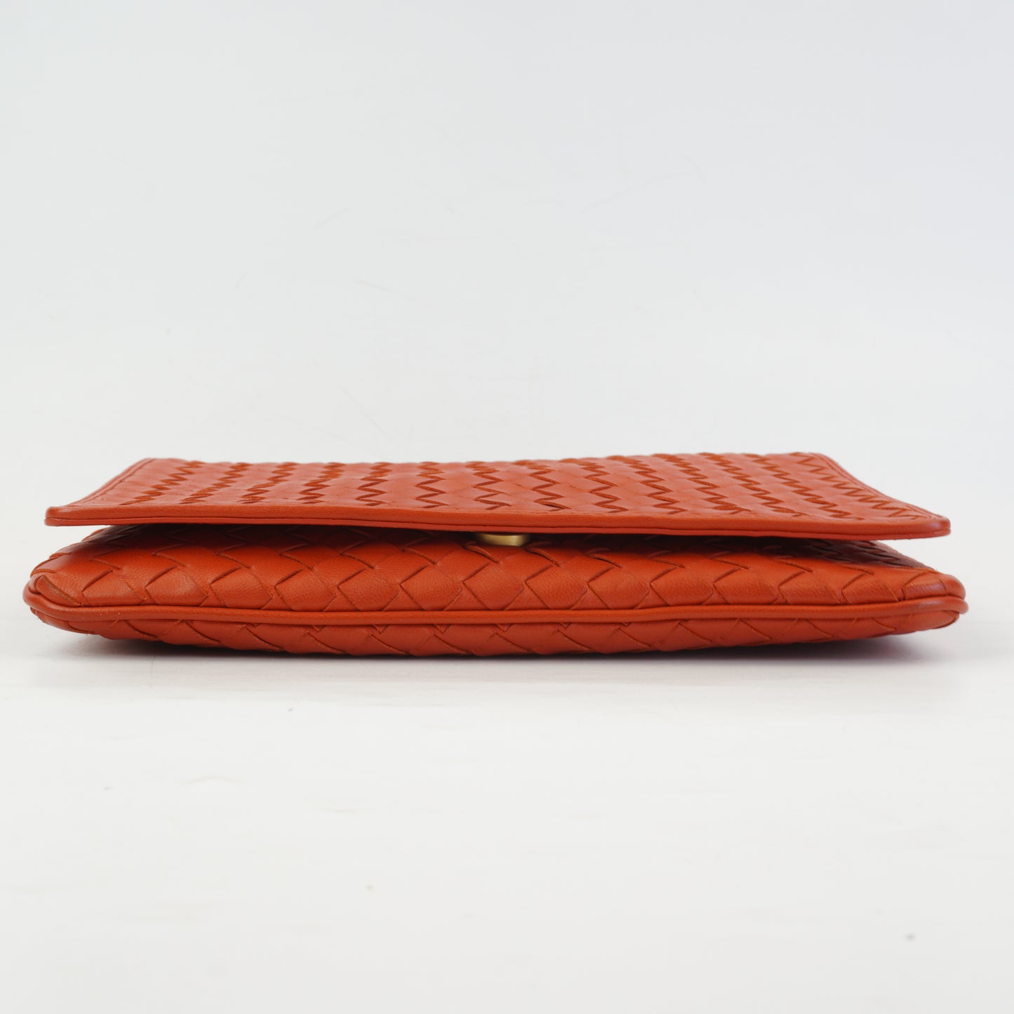 Bottega Veneta Intrecciato woven Nappa Crossbody Red Orange