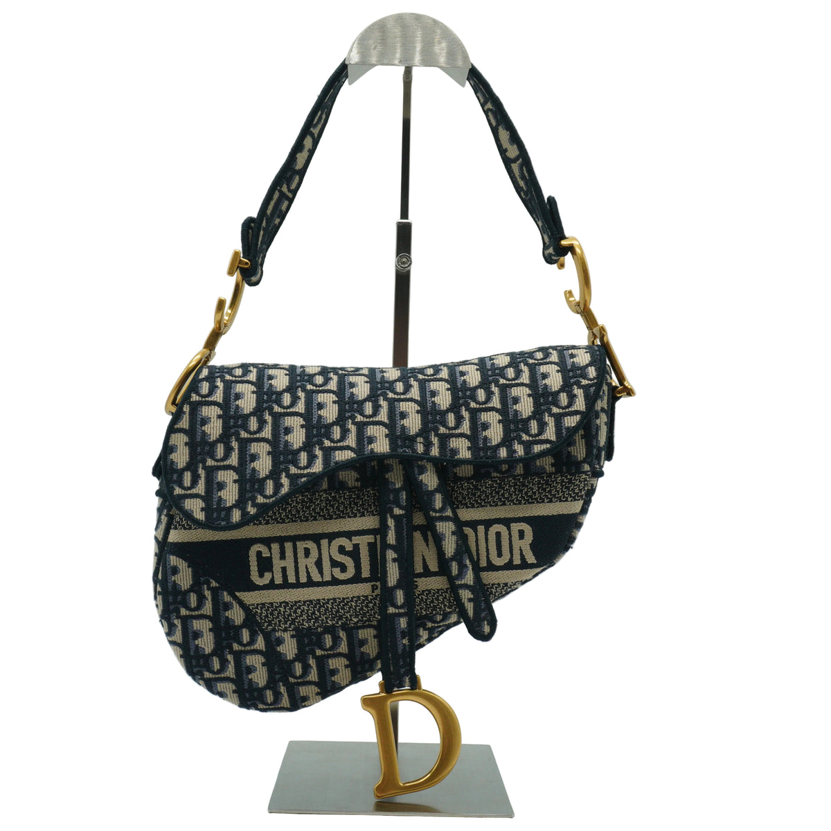 Dior	Oblique Blue Mediume GHW