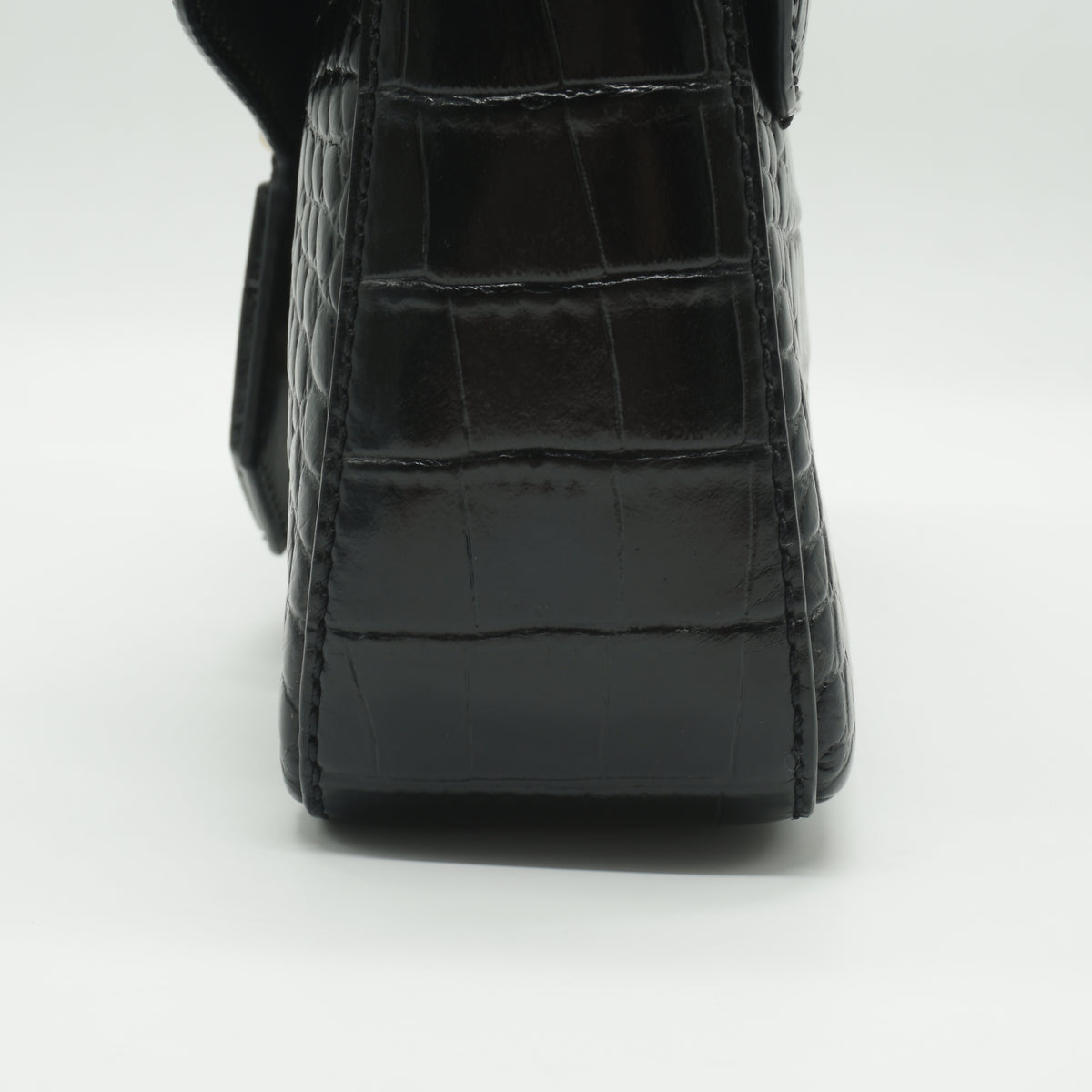 Givenchy	"Black Croc Embossed Leather Small Nobile Crossbody Black GHW"