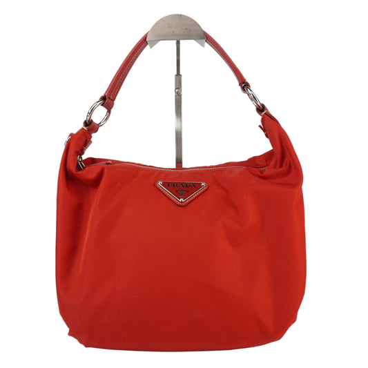 Prada  Tessuto Nylon Shoulder Bag Red