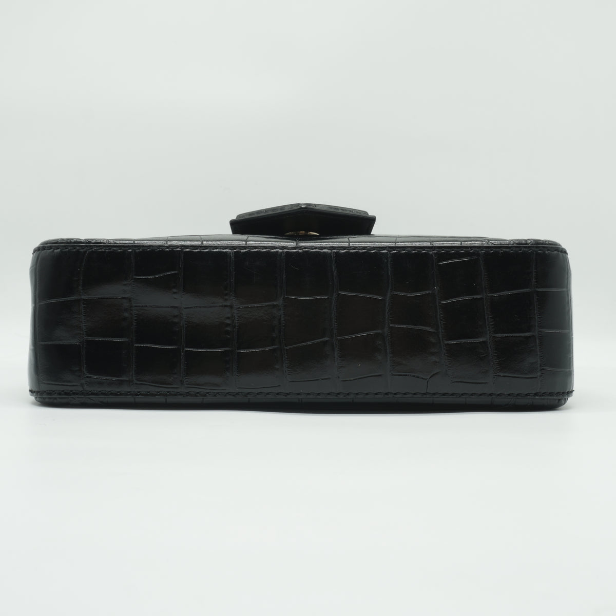 Givenchy	"Black Croc Embossed Leather Small Nobile Crossbody Black GHW"