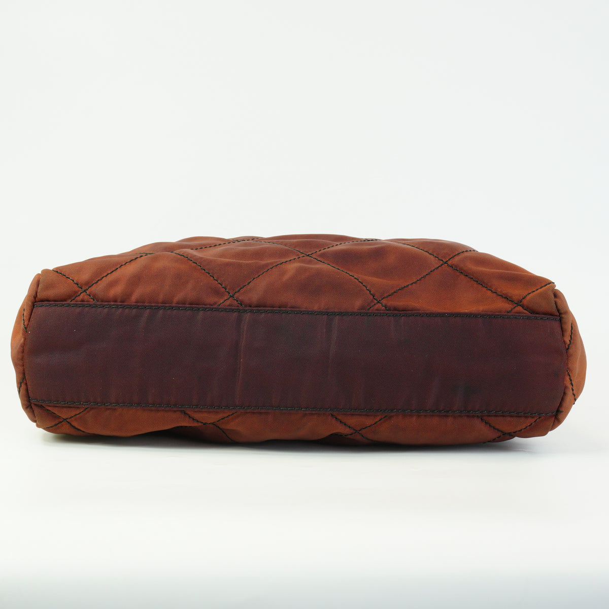 Prada Nylon Shoulder Bag Small Brown GHW
