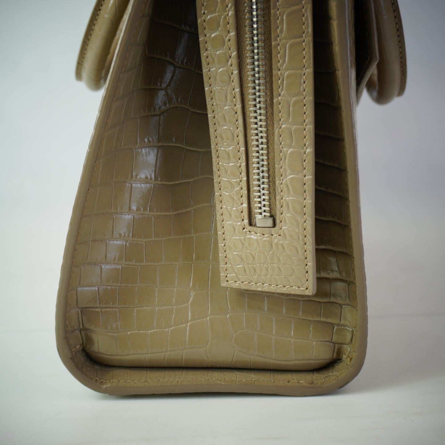 YSL	Small Up-Town Tote Croc-embossed