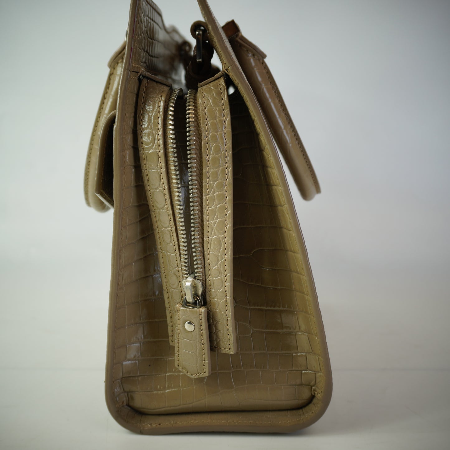 YSL	Small Up-Town Tote Croc-embossed