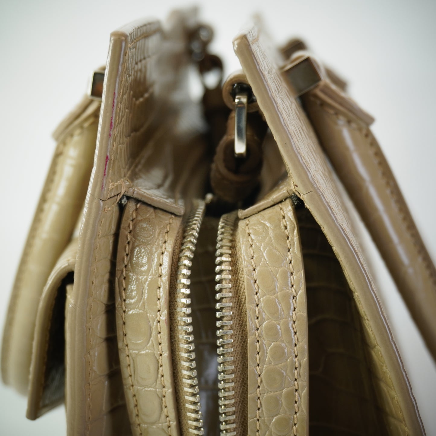 YSL	Small Up-Town Tote Croc-embossed