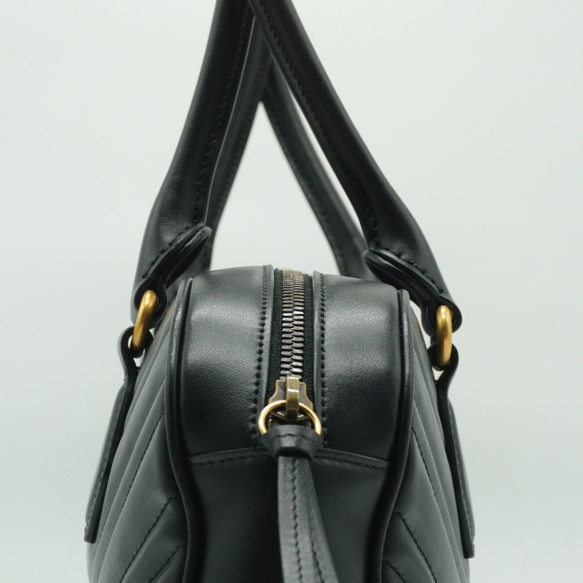 Gucci	GG Marmont Top Handle Bag Black Large GHW