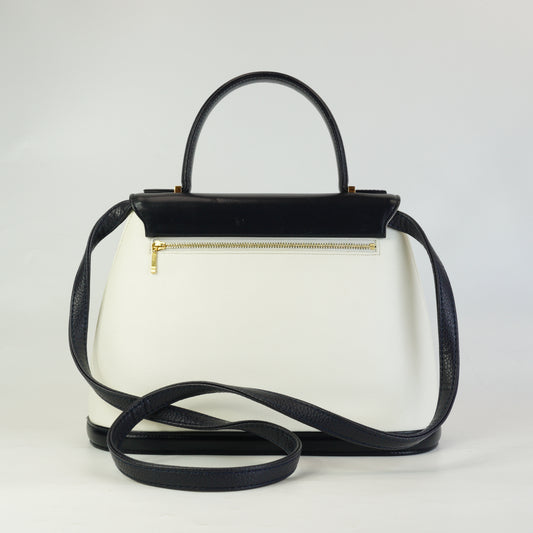 Valentino Garavani Medium Leather White/Black GHW