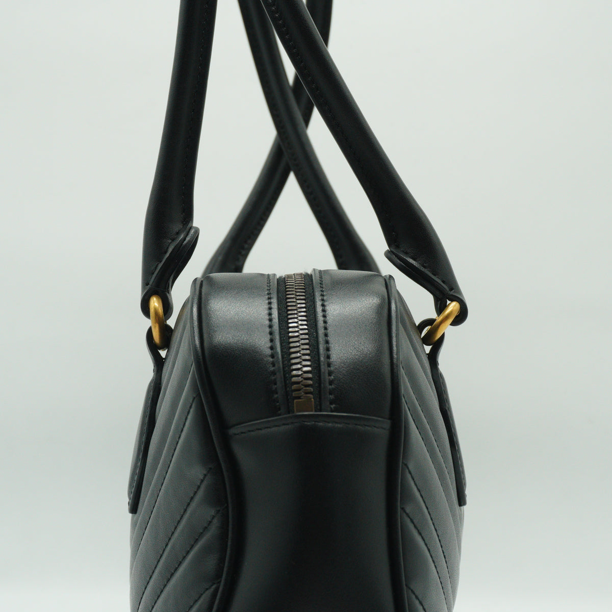 Gucci	GG Marmont Top Handle Bag Black Large GHW