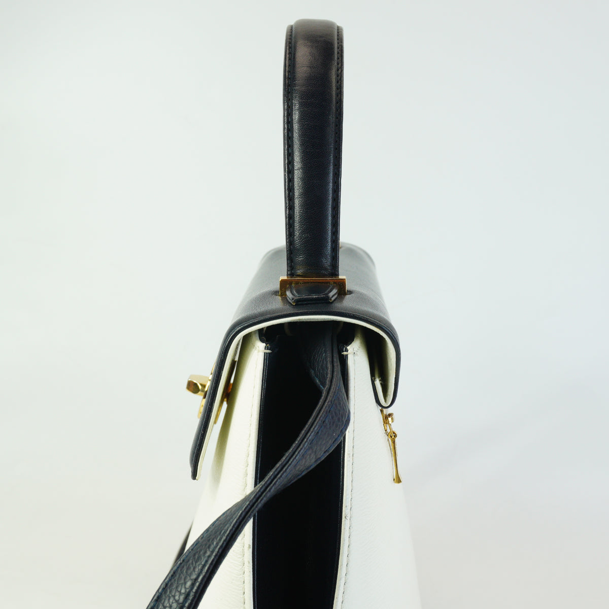 Valentino Garavani Medium Leather White/Black GHW