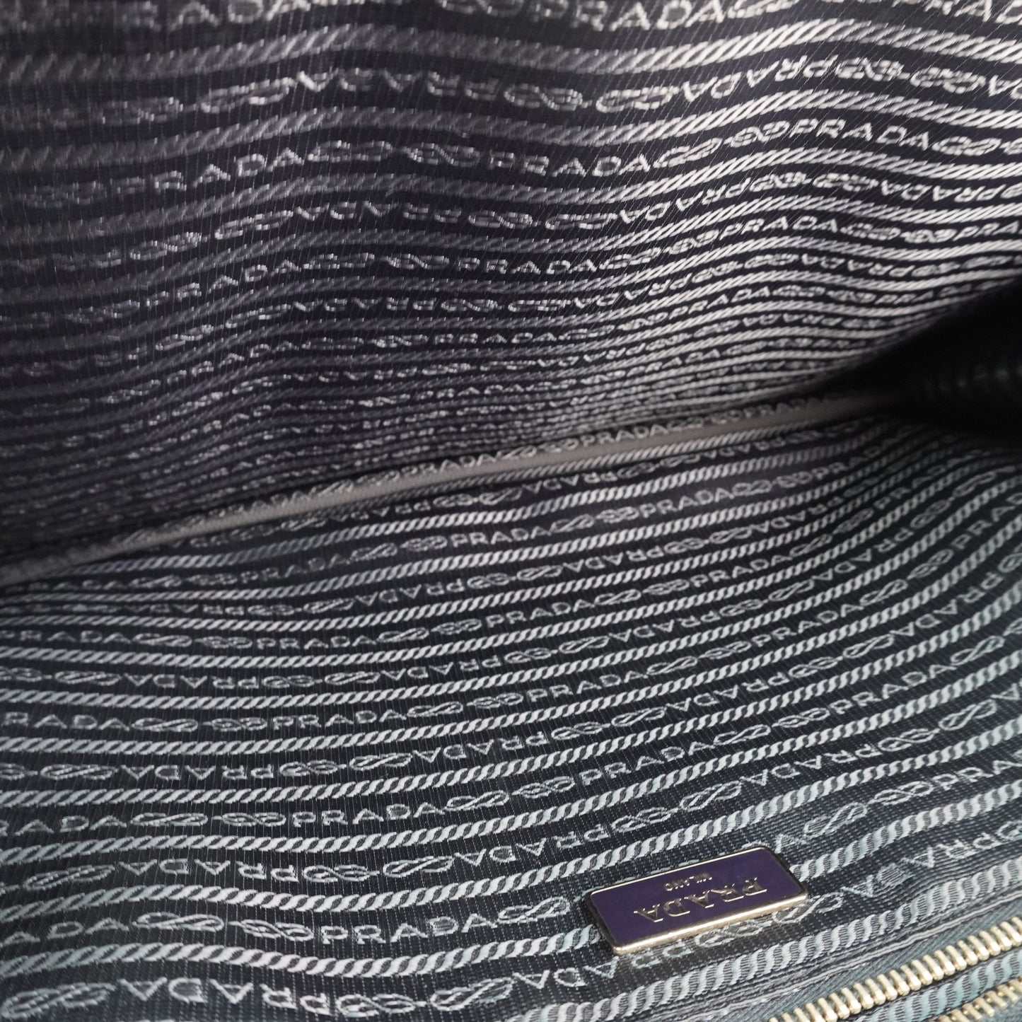 Prada  Saffiano Briefcase Deep Blue