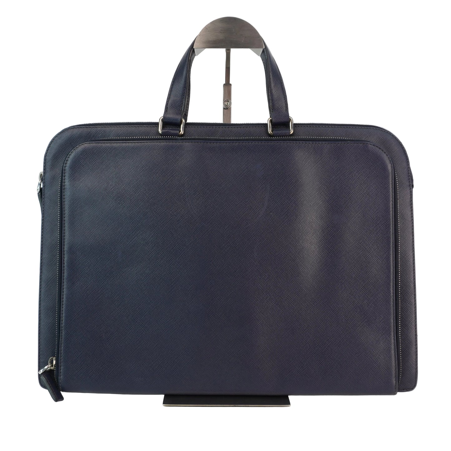 Prada  Saffiano Briefcase Deep Blue