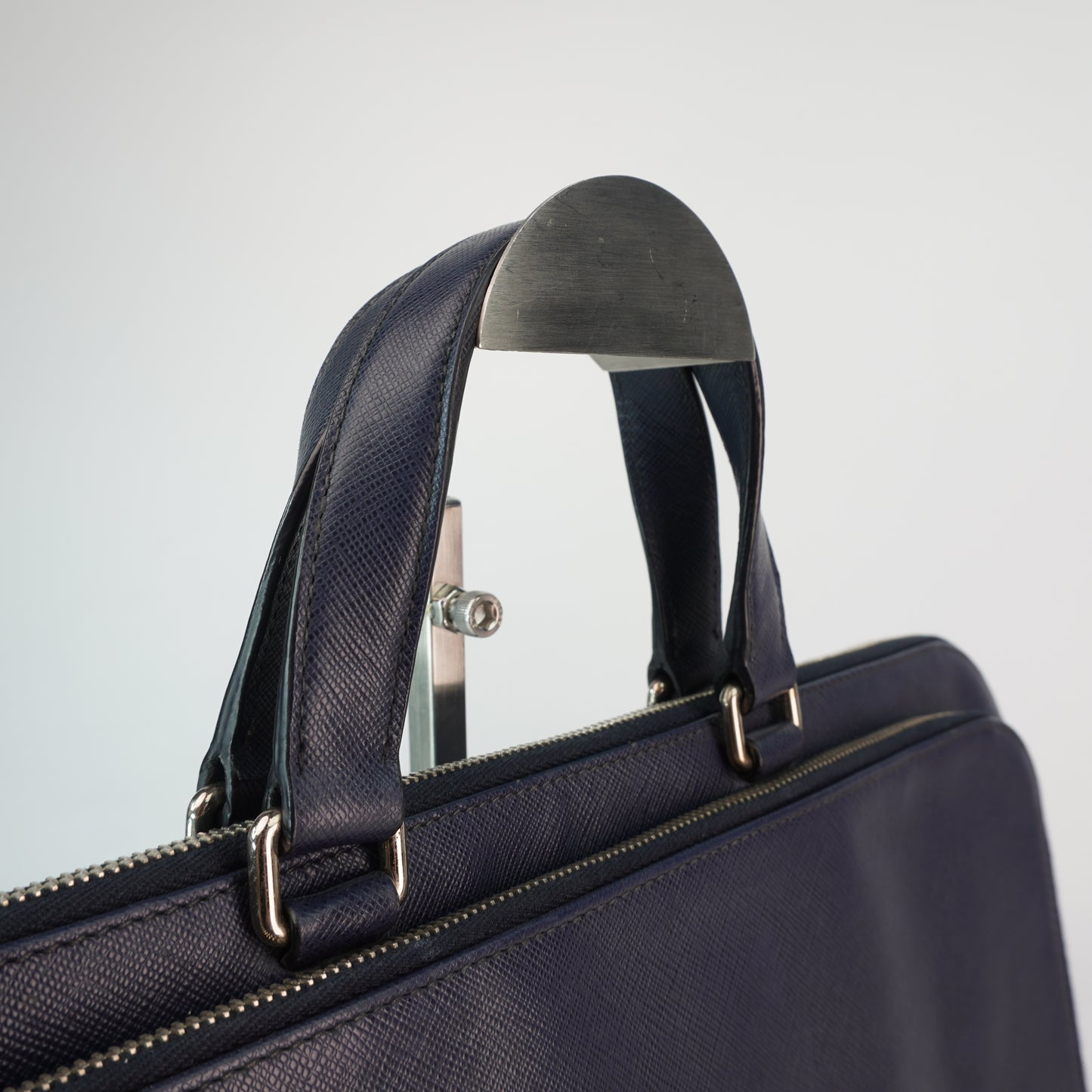 Prada  Saffiano Briefcase Deep Blue