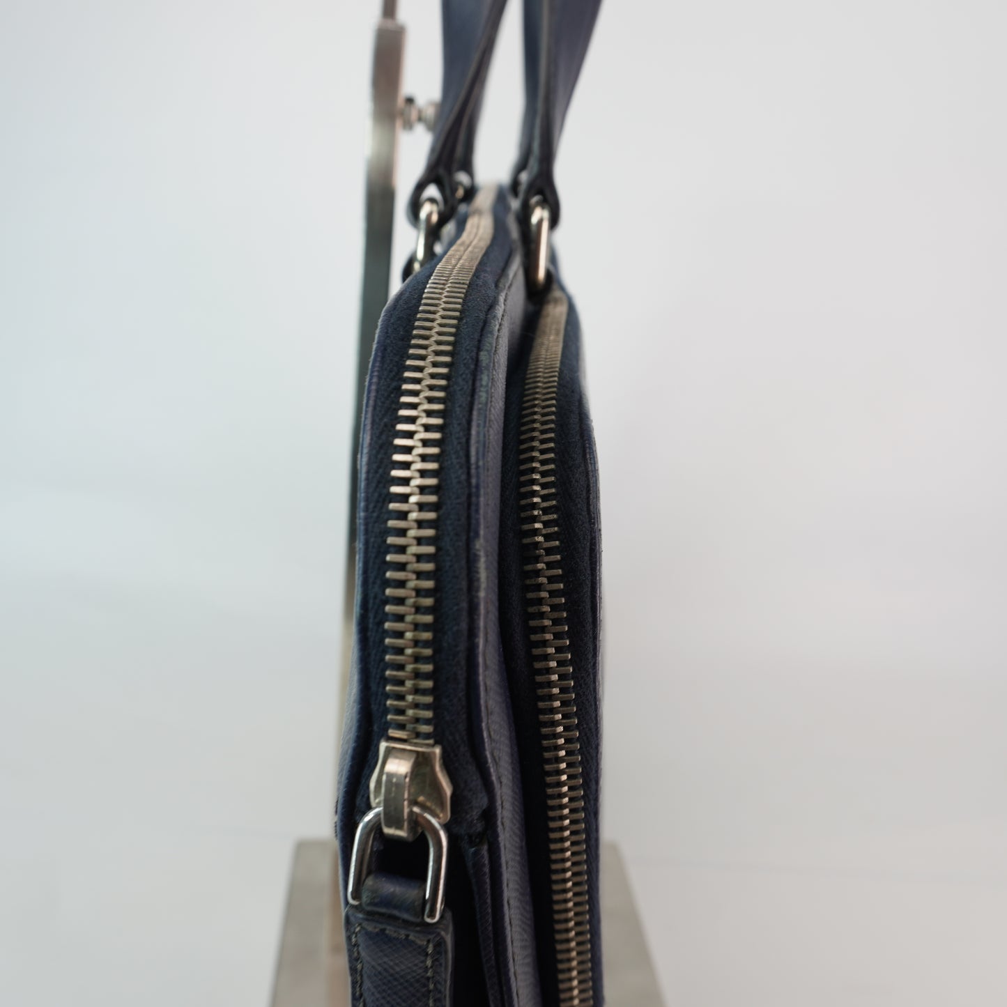 Prada  Saffiano Briefcase Deep Blue