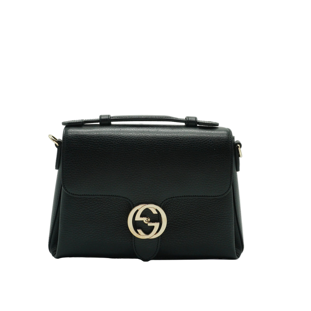 Gucci	Interlocking G Top Handle Black Medium BHW