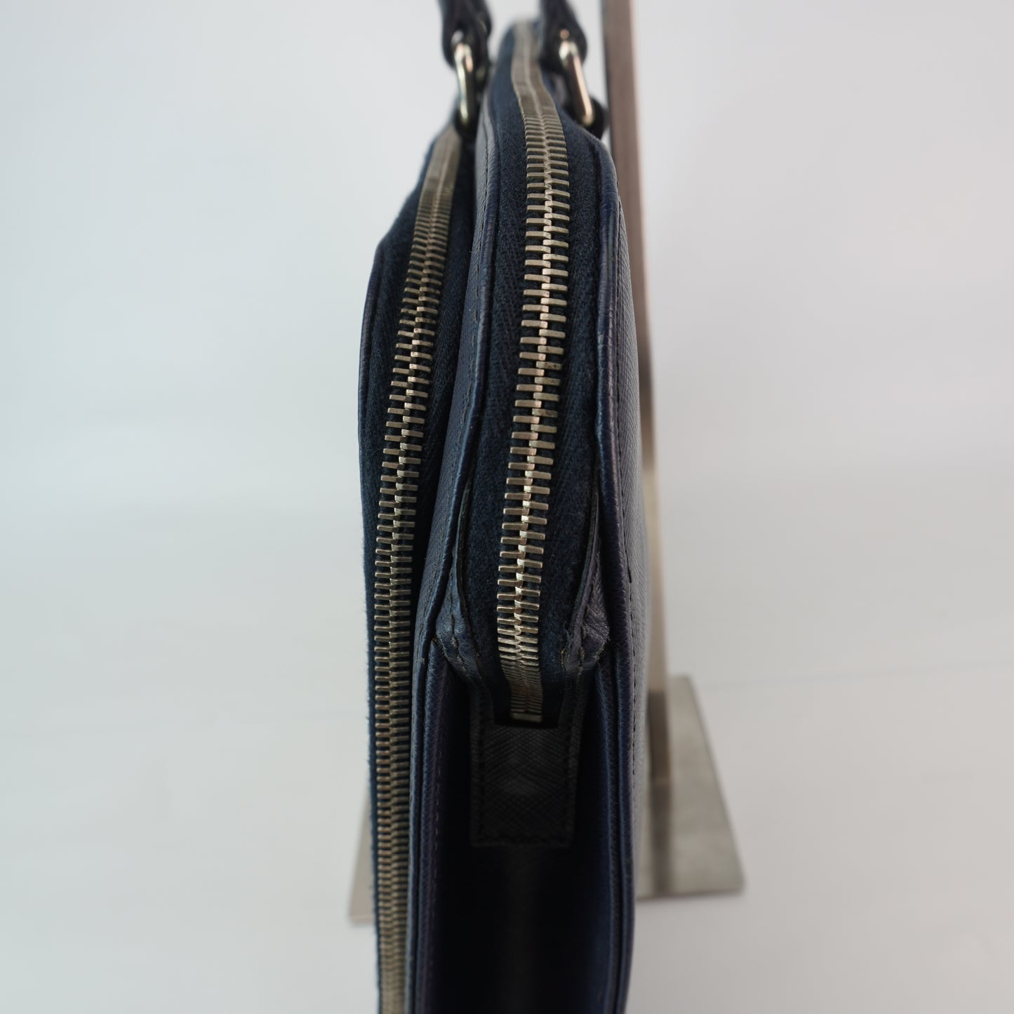 Prada  Saffiano Briefcase Deep Blue