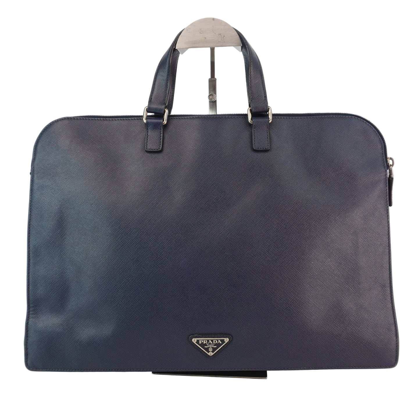 Prada  Saffiano Briefcase Deep Blue