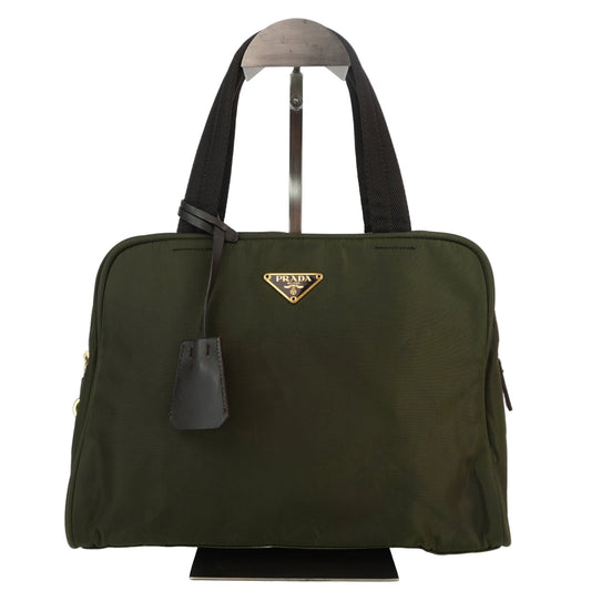Prada Tessuto Nylon Handbag Olive Green