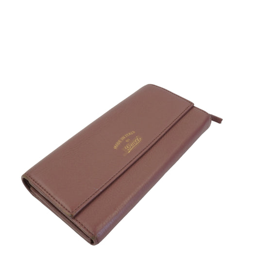 Gucci Swing Continental Flap Wallet Dusty Pink GHW