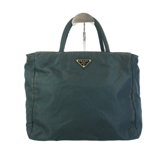 Prada Tessuto Nylon Tote Dark Blue, Medium SHW