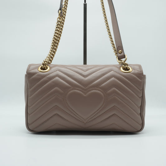 Gucci	GG Marmont Matelasse Shoulder Bag Small Porcelain Rose GHW