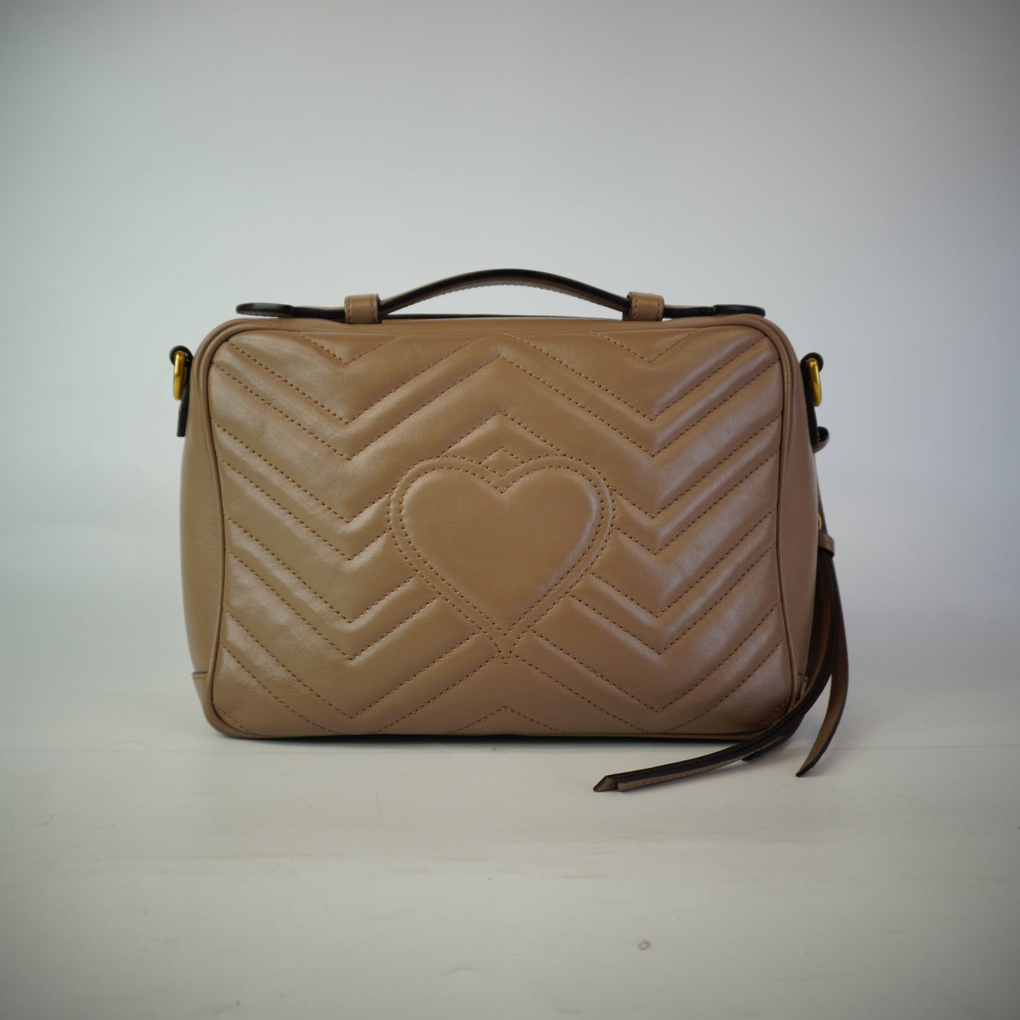Gucci Marmont Matelasse Small Top Handle Bag GHW Small