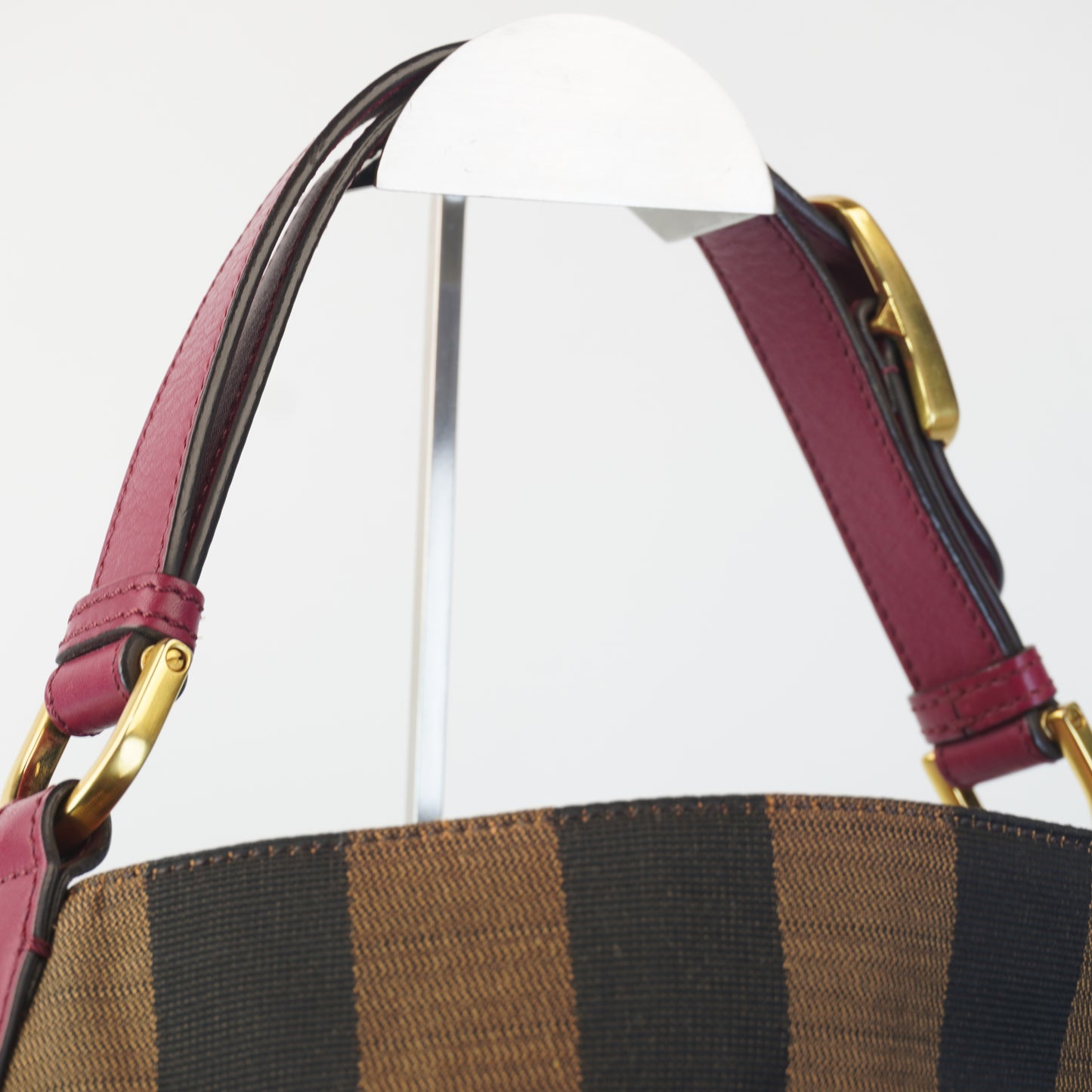 Fendi Zucca Tote (canvass) w/pink strap