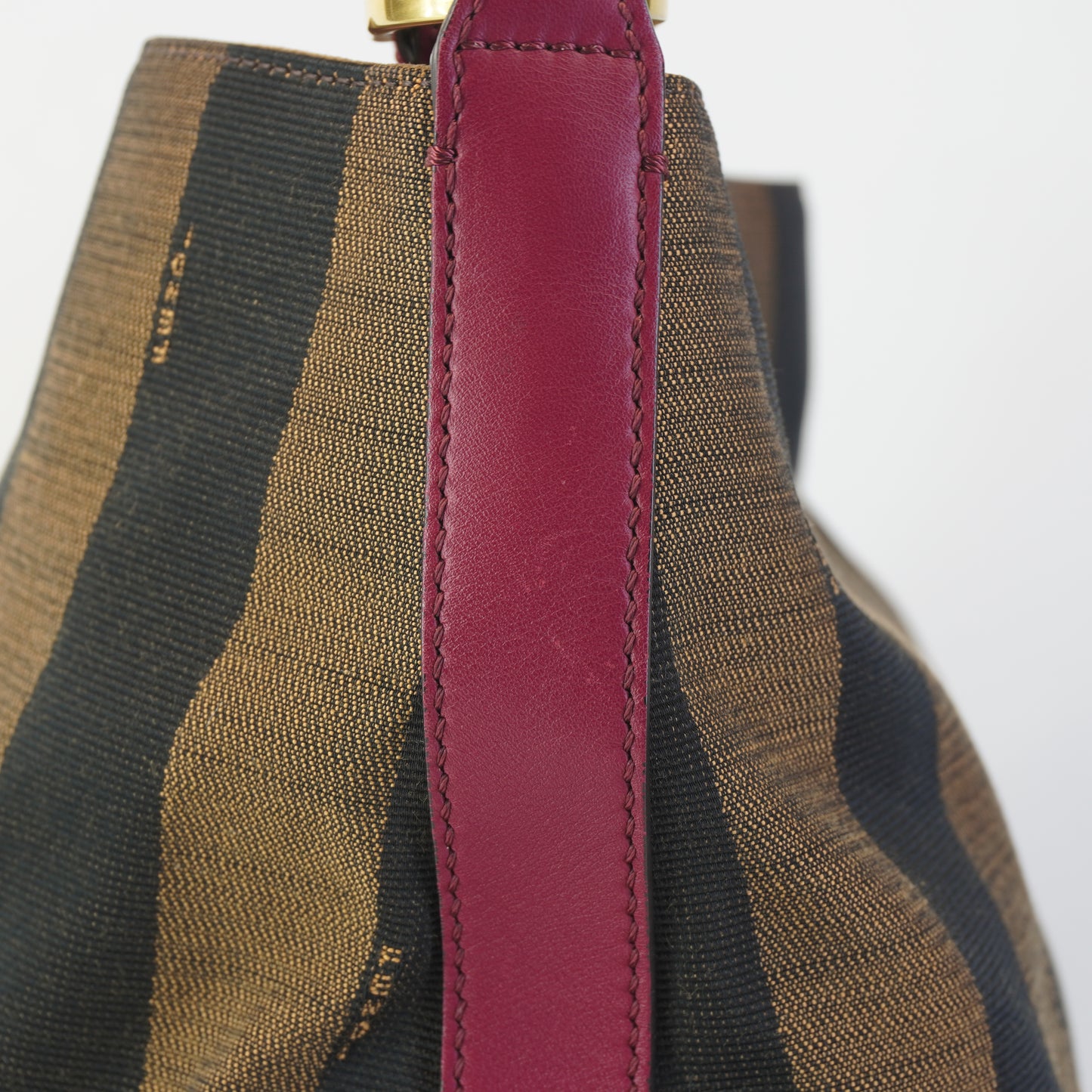 Fendi Zucca Tote (canvass) w/pink strap
