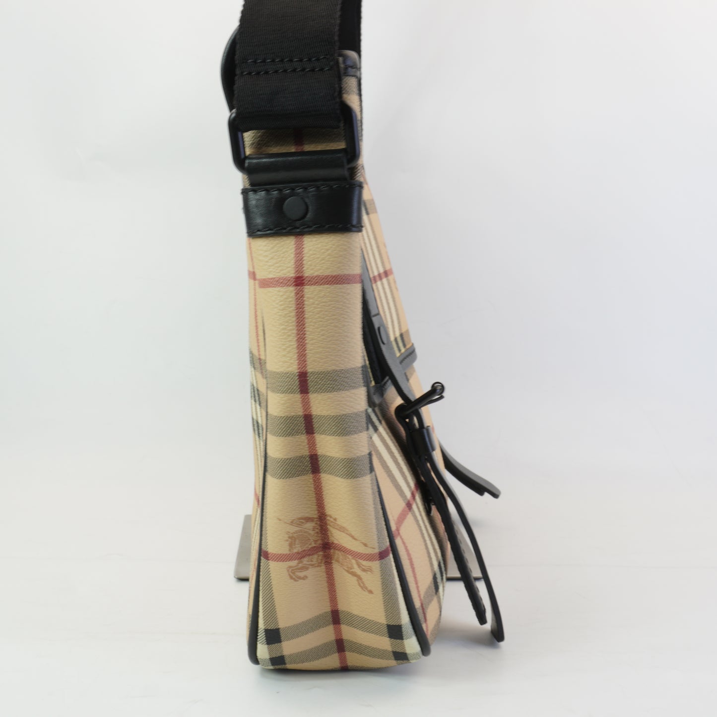 Burberry	Bicolor Hymarket Check Messenger Bag Medium BHW